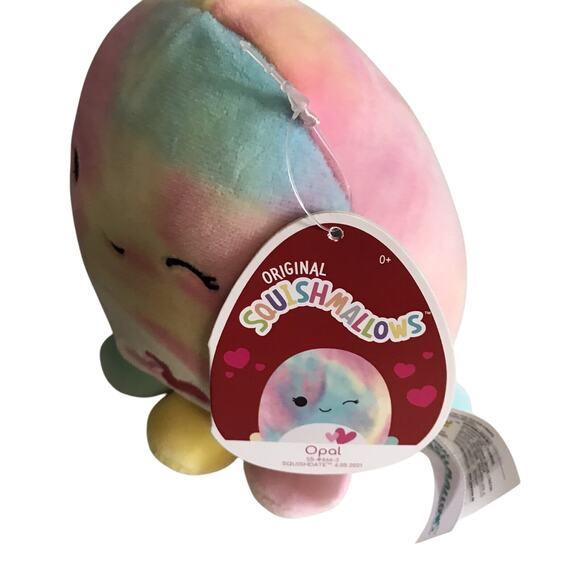 Squishmallow Plush Toy 5" Tie dye Opal Octopus rainbow squishy squid Valentines - Picture 3 of 4